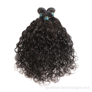 8a Grade Human Remy Hair Water Wave Hair Bundles for Black Women 100 Gram Natural Black Cheap Brazilian Soft Hair Weave